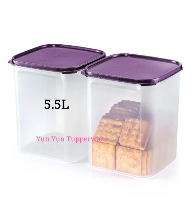 Tupperware Modular Mates Square (2 PCS) Purple - 5.5L