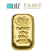 [100 gram] LITZ PAMP Suisse Casting Gold Bar (999.9) PG008