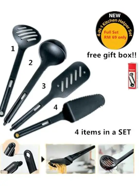 Tupperware 4-in-1 Kitchen Helper Set * Free Gift Box / Tupperware 4 in 1 Kitchen Helper set