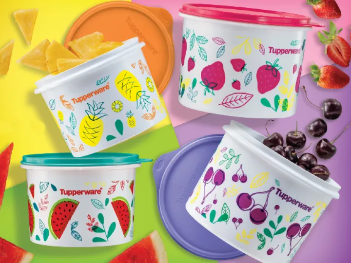 Tupperware  Fruity Canister Set (4)* FOC Gift box