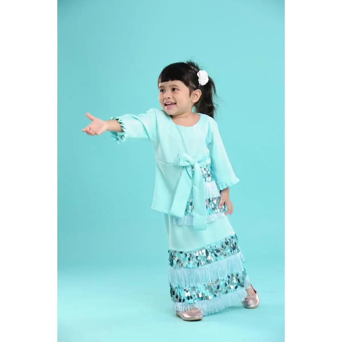 Kids Fashion Baju Kurung Raya 0 8 Years Design Tayra Color Tiffany Blue Muslim Girl Fashion Baju Kurung Baju Kurung Kanak Kanak Baby Moden Budak Baju Raya Lazada