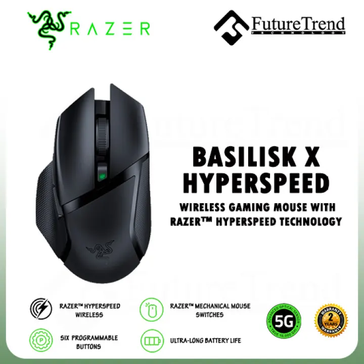 Razer Basilisk X HyperSpeed Wireless Gaming Mouse with Razer™ HyperSpeed Technology