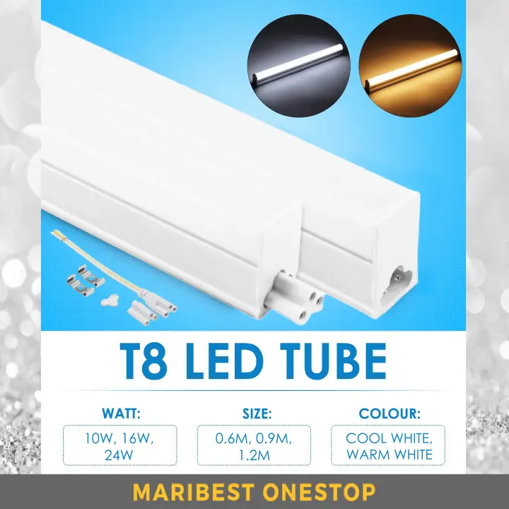 T8 Tube Light with Casing High Grade LED Drop Curve Ceiling Light Lampu Plaster Siling Lampu Panjang Lampu Kalimantang