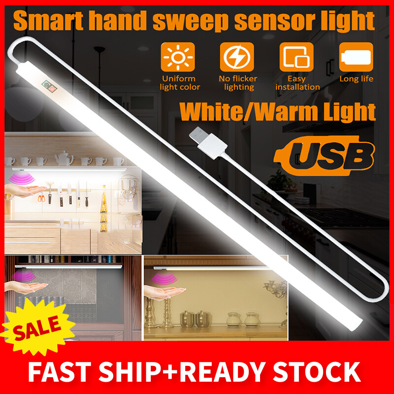 【Miễn Phí Vận Chuyển & Thanh Toán Khi Nhận Hàng】đèn LED Dưới Tủ Bếp Công Tắc Quét Tay Đèn Quán Bar LED 20/30/40Cm Cho Tủ Quần Áo Phòng Ngủ