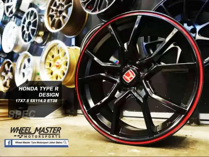 Honda Type R Design 17x7 5 Sport Rim Accept Trade In At Seller Workshop Installation At Taman Universiti Johor Bahru No Delivery Available Lazada