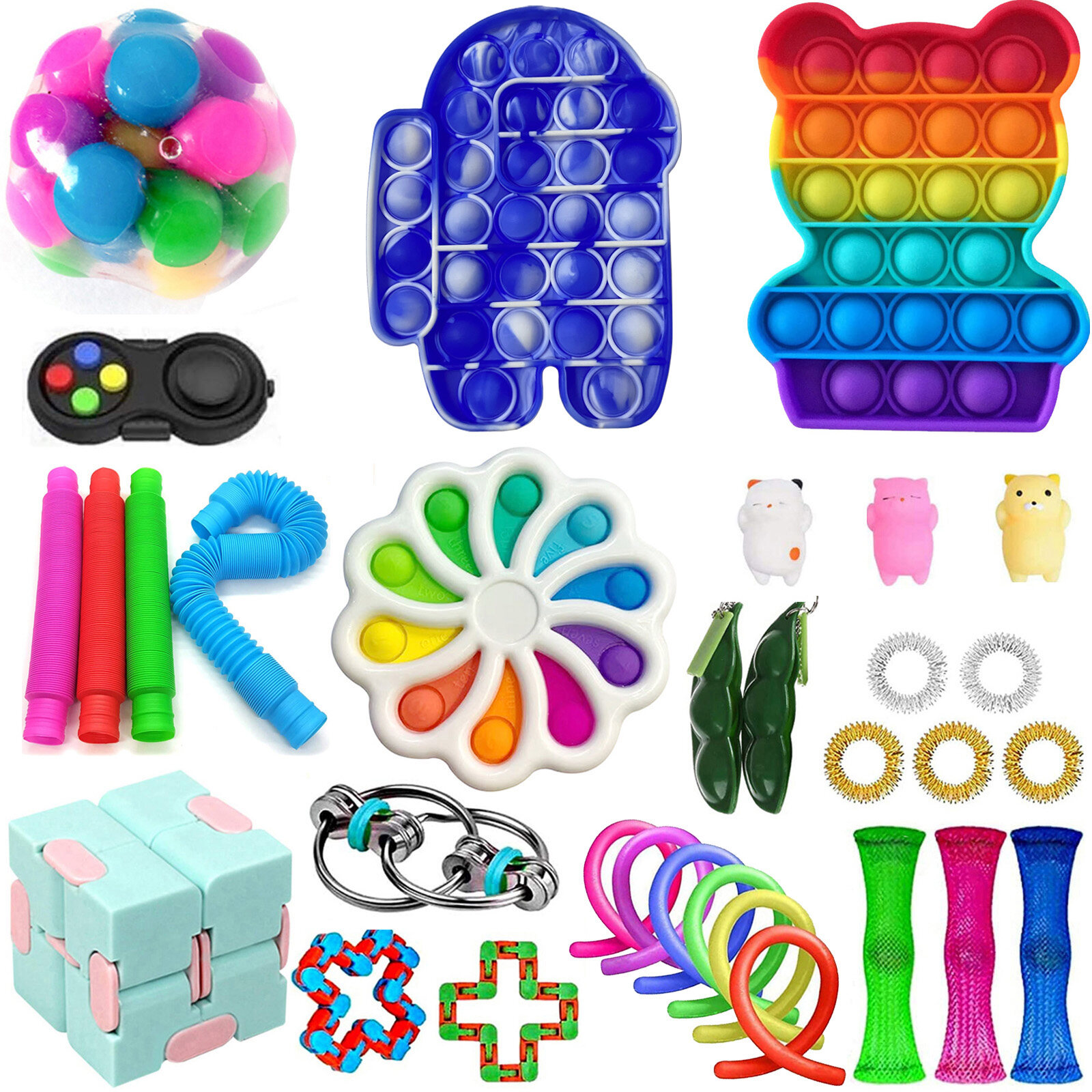Stress Relief and Anti-Anxiety Tools Bundle Sensory Toys Set Sensory Therapy Toys for Autism Stress Anxiety Sensory Toys Set