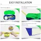 Portable badminton net frame set storage type 3 meters home entertainment simple column field line net frame + racket + two balls. 