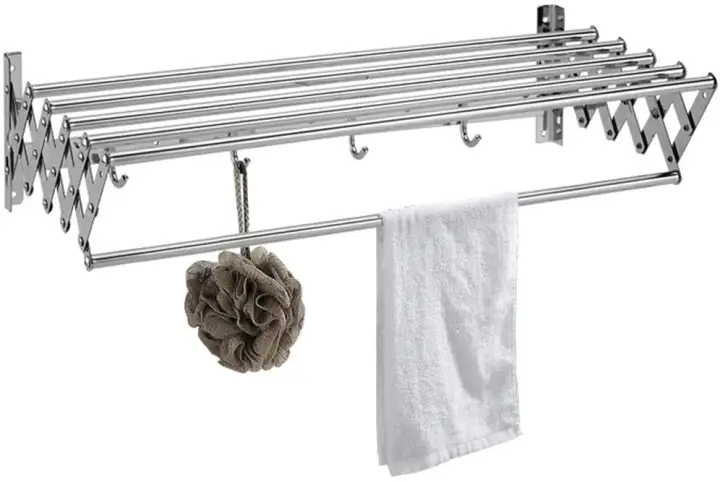 Stainless Steel Folding Clothes Drying Rack Linear Wall Mounted Great Organization Indoor Outdoor Use Lazada - Indoor Laundry Drying Rack Wall Mounted