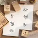 Vintage Planet Sunrise Moon Star Cloud Stamp DIY Wooden Rubber Stamps for Scrapbooking Stationery Scrapbooking. 
