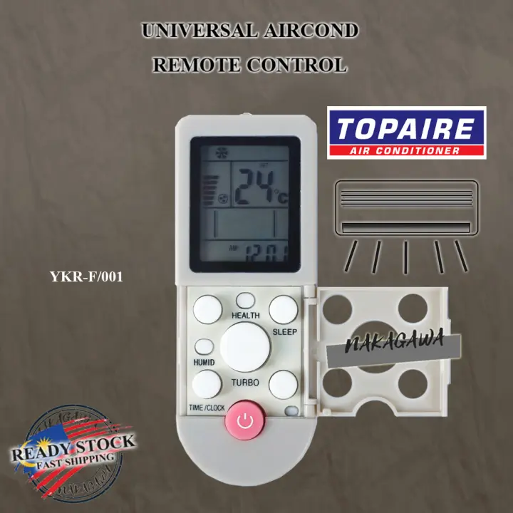 Universal Topaire Air Cond Remote Control Ykr F 001 Lazada