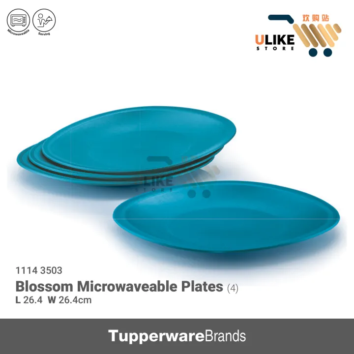 Tupperware Blossom Microwaveable Plates (4 units)