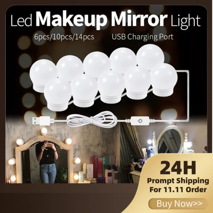 Led Vanity Mirror Lights Kit With 14, Light Strips For Vanity