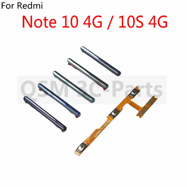 Power On Off Volume Button Flex For Redmi Note 10 4G 10S Note10S Power Volume Out Side Button Keys Up Down Flex Cable