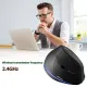 [Vktech] ZELOTES F-35 6 Keys Wireless Rechargeable 2400DPI Adjustable Vertical Mouse. 