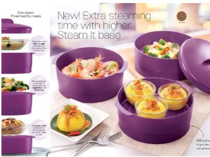 Tupperware Steam It with Gift Box pwp Plate O Bowl