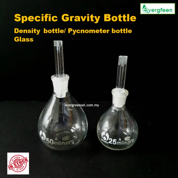 ( READY STOCK ) Specific Gravity Bottle/ Density bottle/ Pycnometer bottle 25ml, 50ml, 100ml
