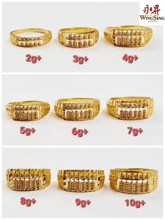 Wing Sing 916 Gold Abacus Ring Cincin Sempoa Kira Kira Emas 916 Lazada