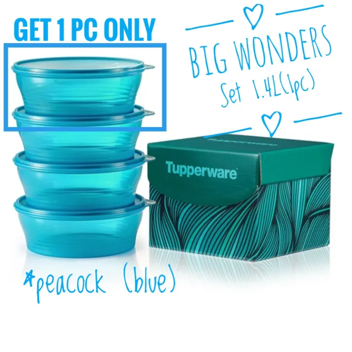 Tupperware Big Wonders Set 1.4L(1pc) blue or purple