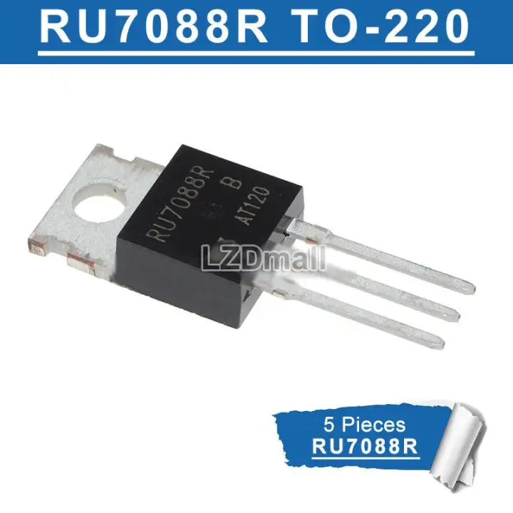 5pcs RU7088R TO-220 RU 7088R RU7088 TO220 70V/80A N-Channel Power MOSFET Transistor new original IC