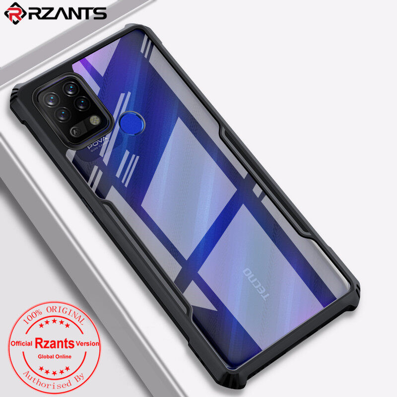 Rzants สำหรับ TECNO POVA กรณี Hard【Blade】 Hybrid กันกระแทก Slim Crystal Clear Double Anti Drop Protection เคสใส่โทรศัพท์ Clear กลับมีความยืดหยุ่น TPU กรอบกันชน