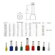 1000pcs/Pack E0508 E7508 E1008 E1508 E2508 Insulated Ferrules Terminal Block Cord End Wire Connector Electrical Crimp Terminator. 
