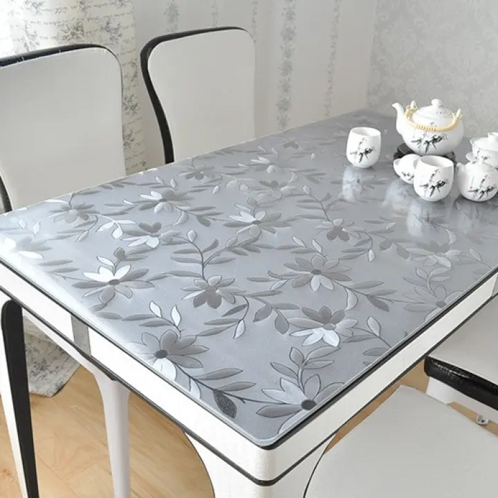 Clear Coreopsis Table Cover Protector, Glass Table Covers Dining Room