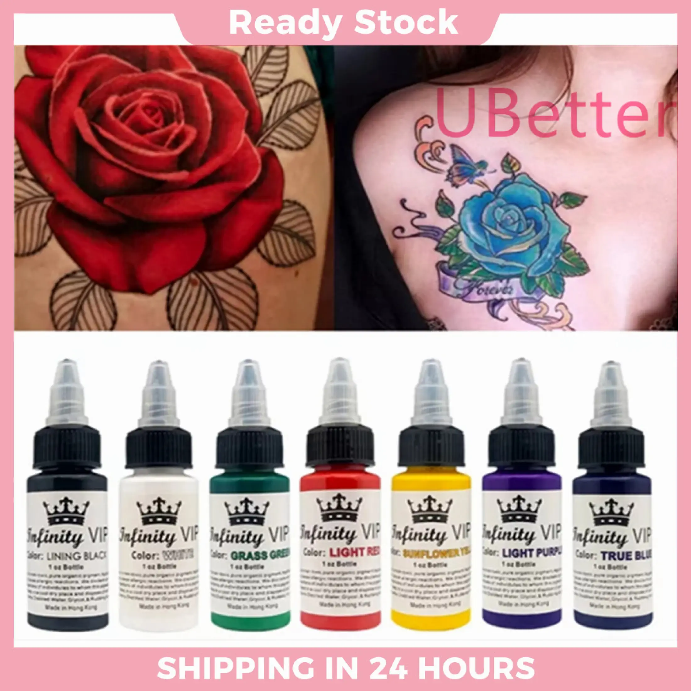 Original Ubetter Red 1 Piece 30ml Semi Permanent Natural Plant Tattoo Pigment Permanent Makeup Tattoos Ink Pigment For Body Art Paint Lazada Singapore