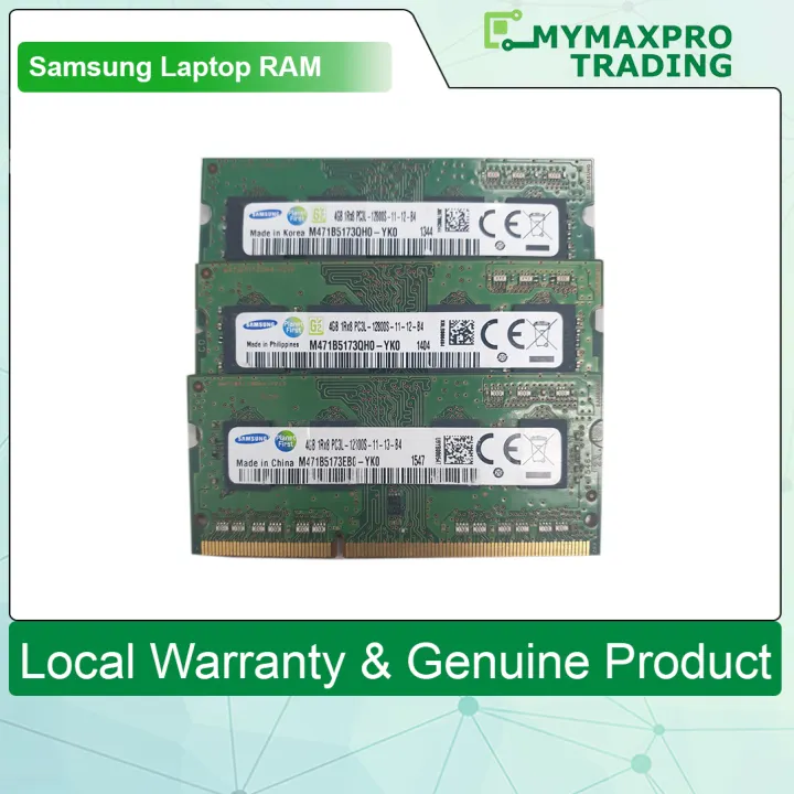 【READY STOCK】Samsung Laptop RAM 1GB / 2GB / 4GB / 8GB / DDR2 / DDR3 / DDR4 / 6400Mhz / 10600Mhz / 12800Mhz ( USED)