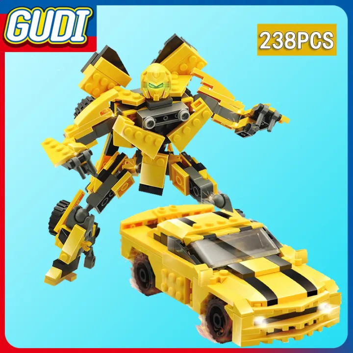 GUDI Transformers Robot Bumblebee Model Building Blocks Children's Toys 225pcs