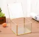 Glass Box small rectangular box in clear glass with a metal frame and mirrored base Ready Stock Gift Box Tunang Ready. 