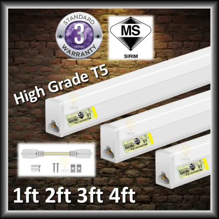 Sirim Led T5 High Grade Tube Light Drop Curve Light Ceiling Light Lampu Plaster Siling Mentol T5 3 Years Warranty Lazada