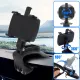 Car Dashboard 360° Rotating Navigation Bracket Universal Multifunctional Rearview Mirror Cell Phone Holder Sunshade Snap-on Stand. 