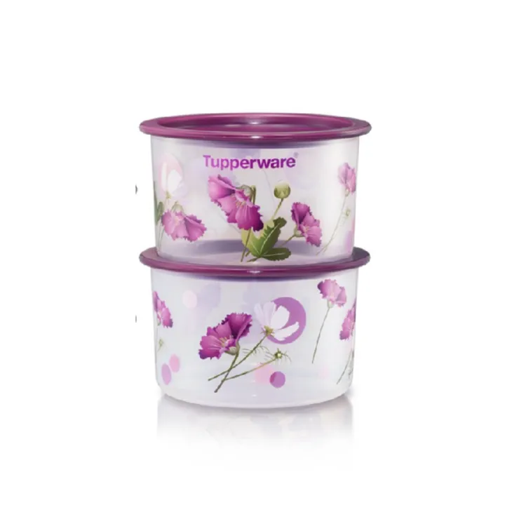 Tupperware Royale Bloom One Touch Topper Junior (2) 600ml