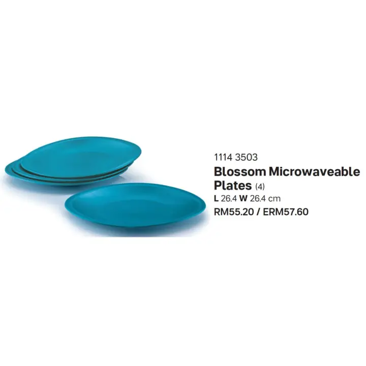 Tupperware Blossom Microwaveable Plates (4)