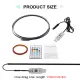 SEAMETAL Car Ambient Lighting Kit RGB LED Strip Light USB Plug Interior Atmosphere Lamp APP Remote Control. 