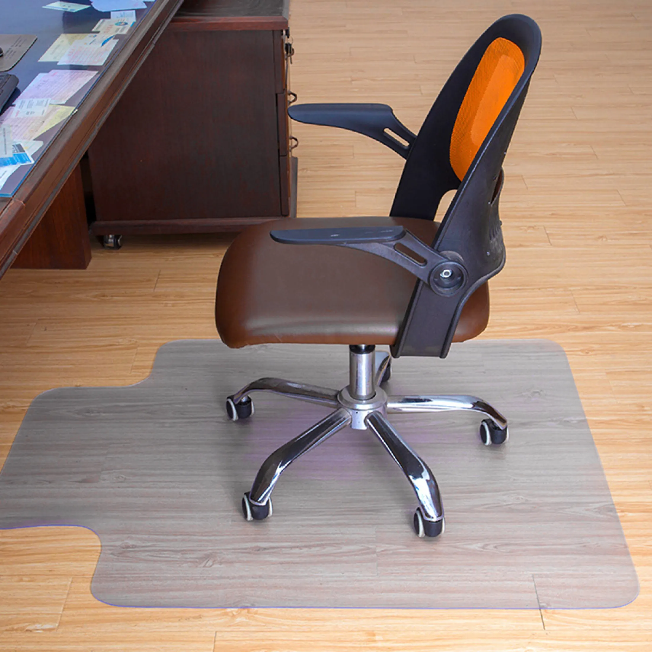 Rego 60 120cm Office Chair Mat For, Chair Mat Slips On Hardwood Floor
