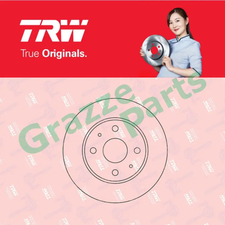 2 Pcs Trw Disc Brake Rotor Front For Df8042 Perodua Axia Bezza Myvi Lagi Best 234mm Lazada