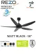 REZO Mercury 32"/ 42"/56" DC Motor Remote Control Ceiling Fan 9speed / Kipas Siling Remote Control. 