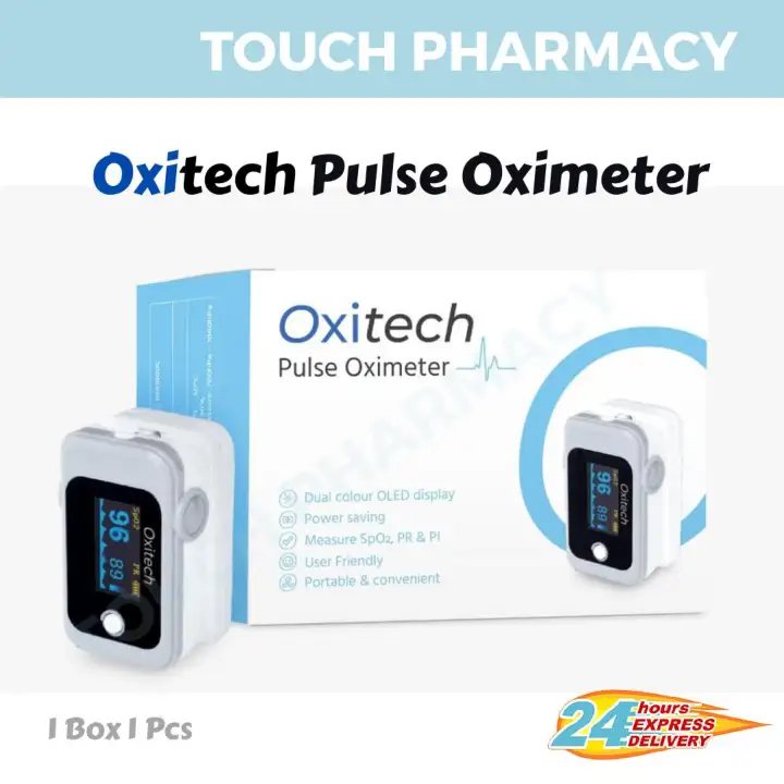 OXITECH Pulse Oximeter Oximeter with MDA Approved (1 YEAR WARRANTY) 1's/BOX