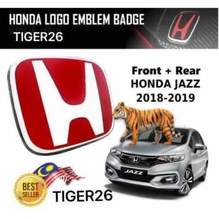 2PCS Honda JAZZ 2018 -2019 FRONT u0026 REAR Car Logo Emblem Sticker