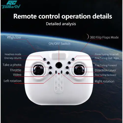(Thailand Stock) (Fast Shipping)KY101 CAISHENDO HJ14W Remote Control Drones Wi-Fi Aerial Photography HD Camera 200W Pixel UAV Gift Toys