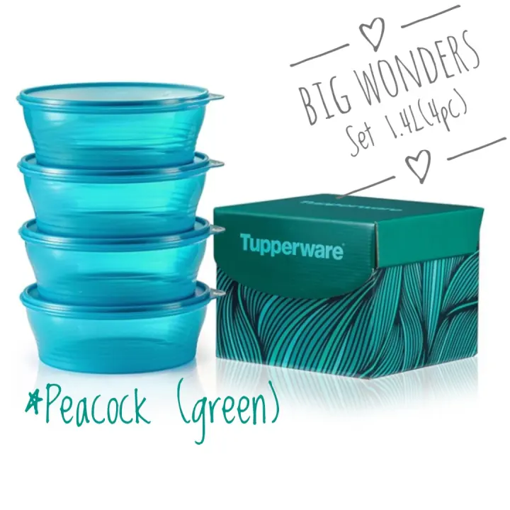Tupperware Big Wonders Set 1.4L(4pc) purple or green