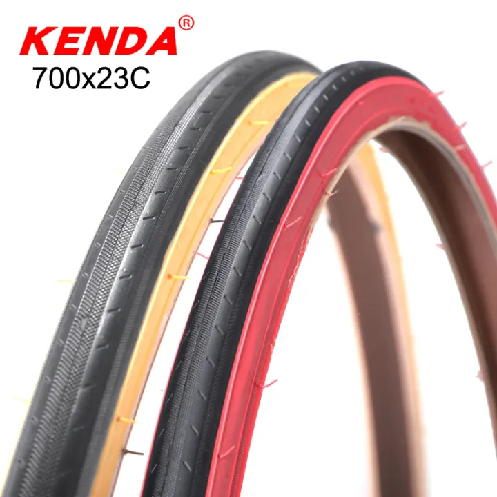 KENDA retro bicycle tires 700C road bike tire 700x23C ultralight 430g racing fixie bike tyres red yellow side 110PSI K191 yellow side tire