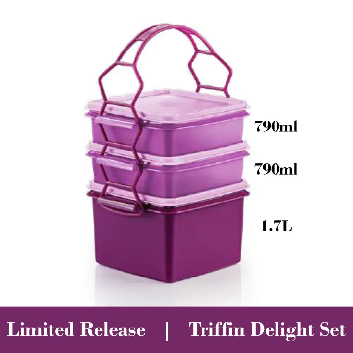 [100% Authentic] Tupperware Triffin Delight Set with Cariolier