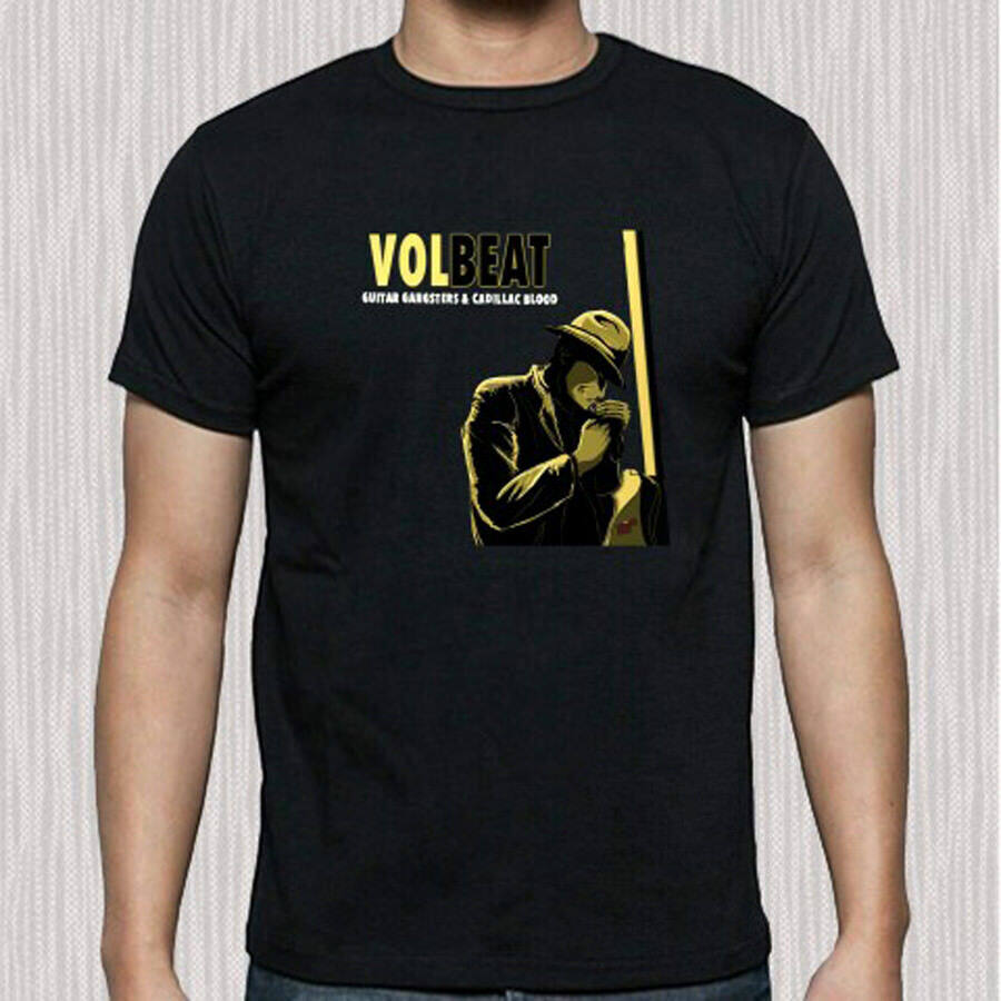 New Volbeat Beyond Hell Above Heaven Album Logo Men's Black T-Shirt Size S-3XL