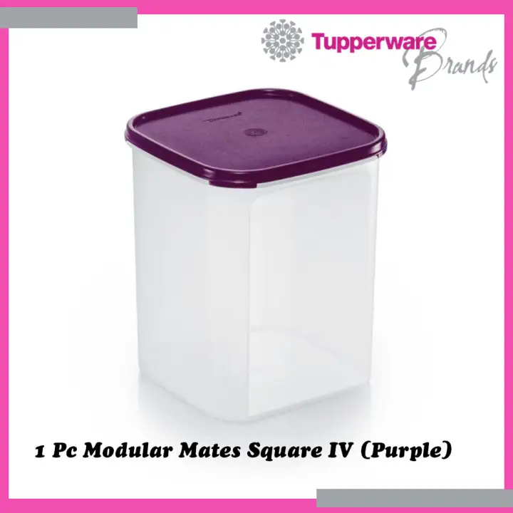 Tupperware 1 Pc Modular Mates Square IV MM Square IV 5.5L Purple Colour Lid