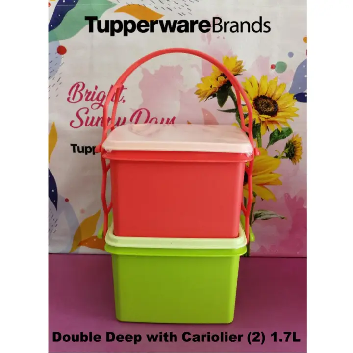 Tupperware Double Deep with Cariolier (2) 1.7L