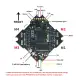 Topacc NameLessRCAIO412 Durable F411 Flight Controller Board Bulit-in 12A 2-4S BLHELI_S HV ESC -. 