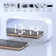 Bluetooth speaker temperature display multi-function digital alarm clock with FM radio LED mirror alarm clock subwoofer music player dual alarm clock. 