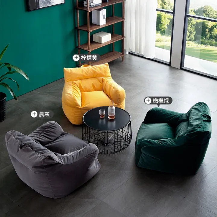Bean Bag Cover Chair Stool Ottoman Small Sofa Mini Furniture For Living Room Balcony Bedroom Only Cover Without Fillings Lazada Singapore
